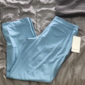 Lululemon wide straight leg Mid-Rise Pant with Luxtreme fabric.